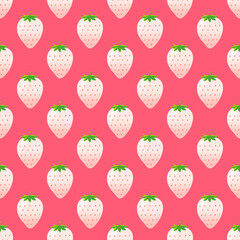白苺のパターンイラスト