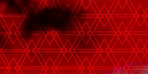 Light Red vector template with lines, triangles. Abstract gradient design with colorful triangles. Pattern for commercials.