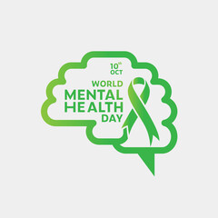 World Mental Health Day Vector illustration