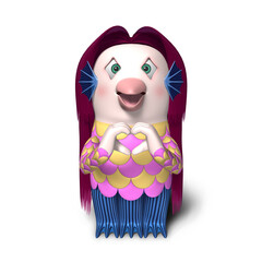 アマビエ　ハート