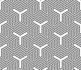 Vector seamless geometric texture with realistic bicycle chain. Isolated on white background.