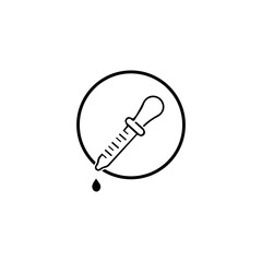 Dropper Icon Vector Design Template. Linear Style.