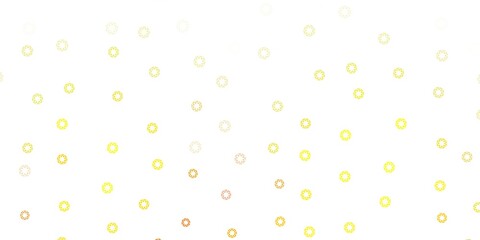 Light yellow vector pattern with spheres.