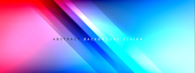 Motion concept neon shiny lines on liquid color gradients abstract backgrounds. Dynamic shadows and lights templates for text