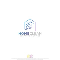 Home Clean logo design vector
