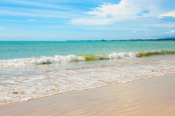 beautiful sea, sand and blue sky in Kao Lak, Thailand