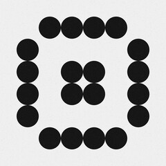 Abstract Cross Pattern Dots Logo generative computational art illustration