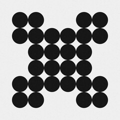 Abstract Cross Pattern Dots Logo generative computational art illustration