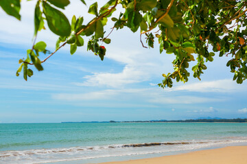 beautiful sea, sand and blue sky in Kao Lak, Thailand