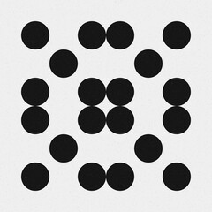 Abstract Cross Pattern Dots Logo generative computational art illustration