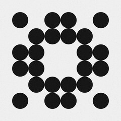 Abstract Cross Pattern Dots Logo generative computational art illustration