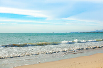 beautiful sea, sand and blue sky in Kao Lak, Thailand