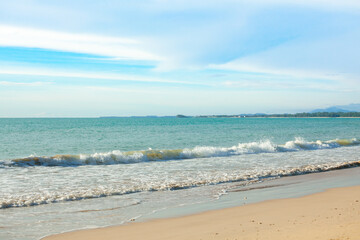 beautiful sea, sand and blue sky in Kao Lak, Thailand