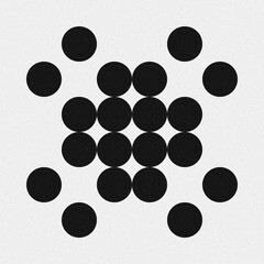 Abstract Cross Pattern Dots Logo generative computational art illustration