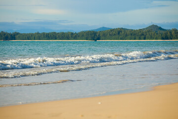 beautiful sea, sand and blue sky in Kao Lak, Thailand