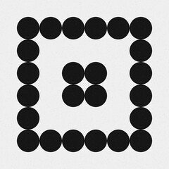 Abstract Cross Pattern Dots Logo generative computational art illustration