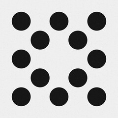 Abstract Cross Pattern Dots Logo generative computational art illustration