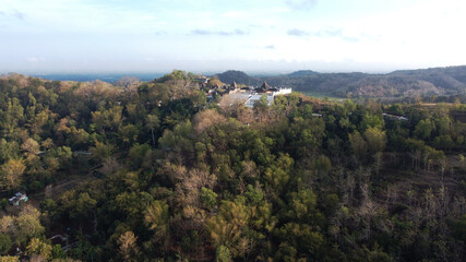 Fototapeta na wymiar Aerial view of the Tomb of the King of Mataram in Imogiri Bantul