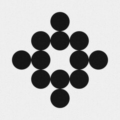 Abstract Cross Pattern Dots Logo generative computational art illustration