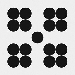 Abstract Cross Pattern Dots Logo generative computational art illustration