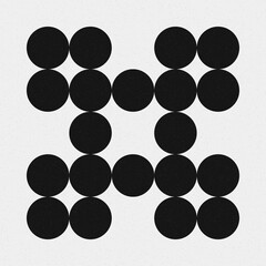 Abstract Cross Pattern Dots Logo generative computational art illustration