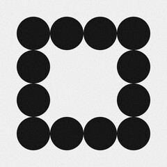 Abstract Cross Pattern Dots Logo generative computational art illustration