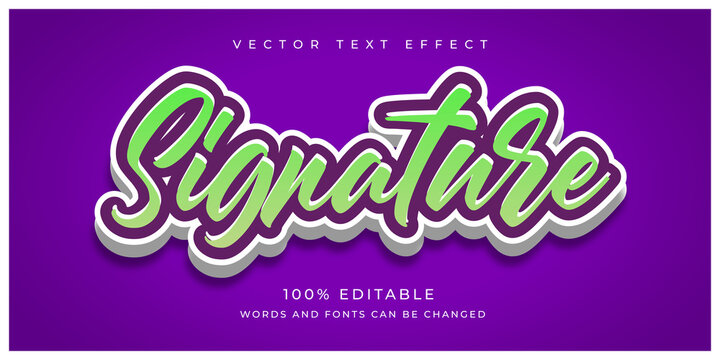Signature Script Font Text Effect