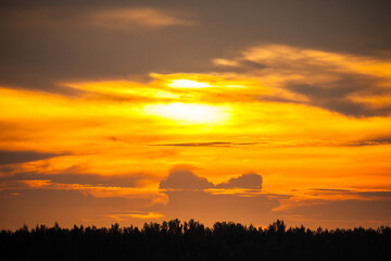 Tropical sunset on the beach.