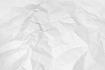 White crumpled paper texture background.	