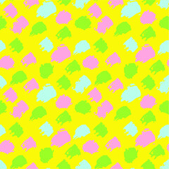 Seamless pattern with brush dots. Vector abstract background