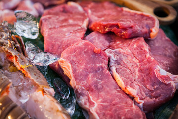 Decoration and raw foods.