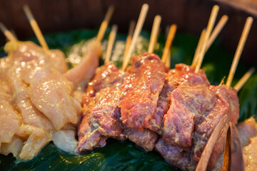 Decoration and raw foods.