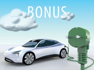 modern electric car, e-car charging