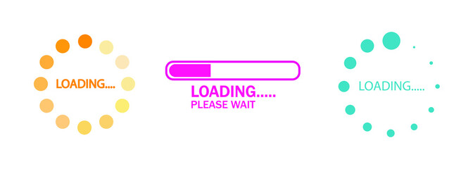 Icon for download icons. Circle of the web loader or preloader buffer. Icon for the loading or loading status of a vector object on a white background
