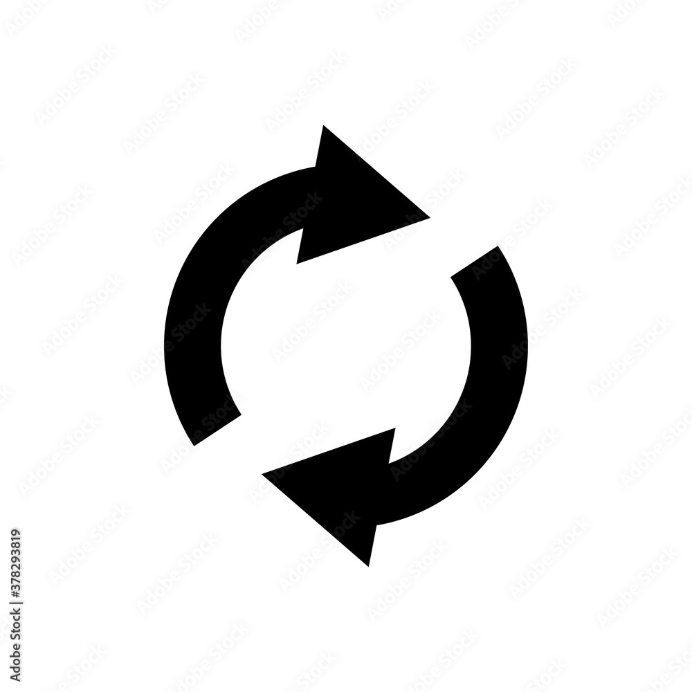 Aufkleber circular arrow circle arrow icon rotation restart. design template vector