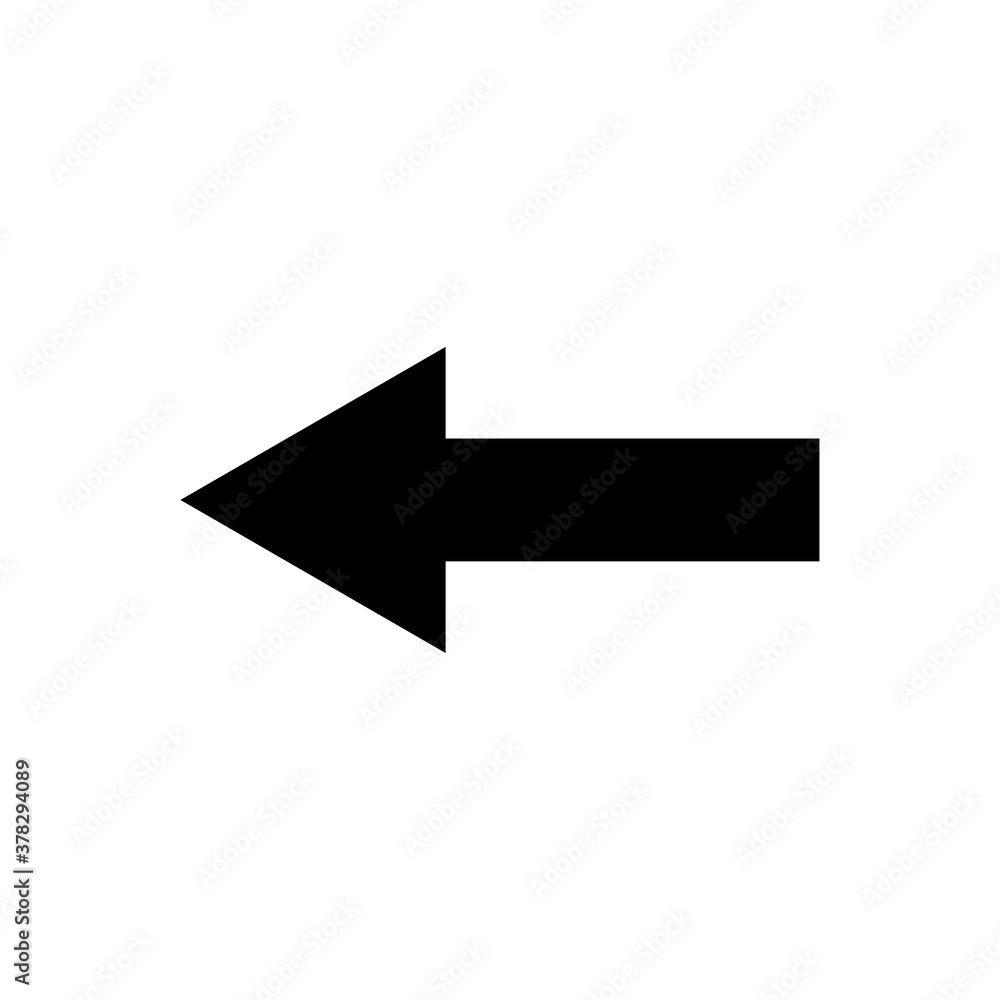Poster left arrow icon. design template vector