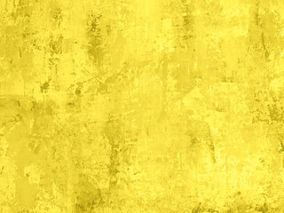 Saturated yellow colored low contrast Concrete textured background with roughness and...