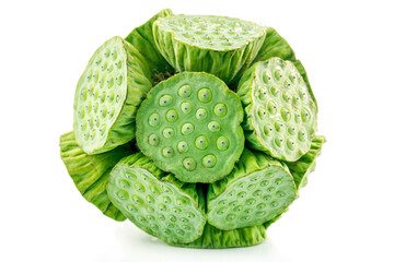 Lotus seed isolated on white background