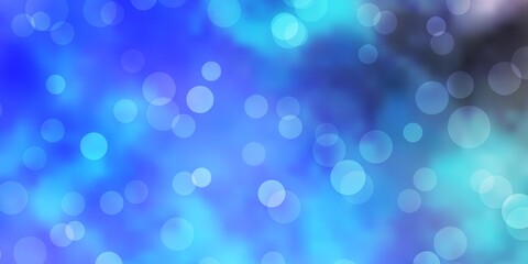 Light BLUE vector background with spots. Abstract colorful disks on simple gradient background. Pattern for wallpapers, curtains.