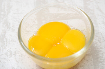 Eggs Yolk, as an ingredient for baking cake