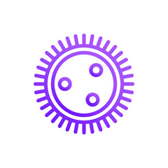 Virus, Corona, Covid-19 Icon Logo Illustration Vector Isolated. Science and Laboratory Icon. Editable Stroke and Pixel Perfect.