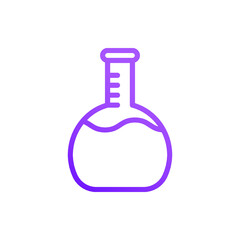 Chemical Tube Icon Logo Illustration Vector Isolated. Science and Laboratory Icon. Editable Stroke and Pixel Perfect.