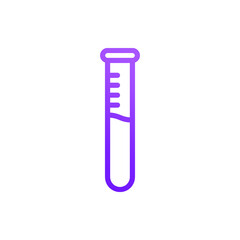 Chemical Tube Icon Logo Illustration Vector Isolated. Science and Laboratory Icon. Editable Stroke and Pixel Perfect.