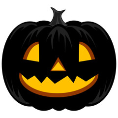 Vector illustration on white background. Pumpkin icon in simple style isolated vector illustration