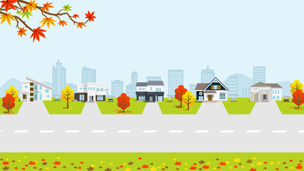 Naklejka premium townscape_autumn