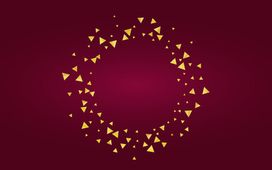 Golden Triangle Effect Burgundy Background. Paper 