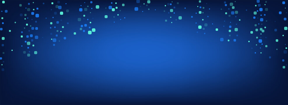 Turquoise Particle Falling Panoramic Vector Blue 