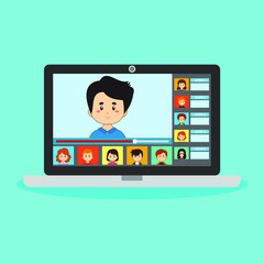 Webinar Design with People on Laptop