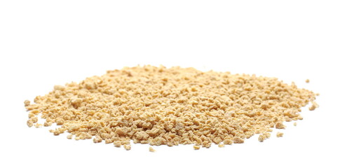 Soy flakes isolated on white background
