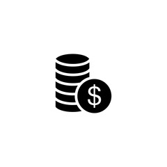 Money Coins and Dollar symbol icon design vector